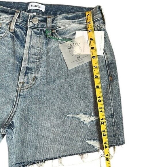 Pistola Maeve High Rise Cut Off Jean Shorts Scenery Distressed 27 NWT MSRP $128 - Picture 4 of 9